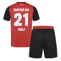 Camisa de Futebol Bayer Leverkusen Amine Adli #21 Equipamento Principal Infantil 2024-25 Manga Curta (+ Calças curtas)